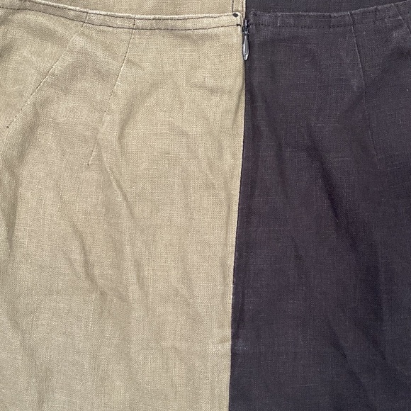 Matthew Burch Colorblock Cutout Open Back Linen Mini Halter Dress - Picture 11 of 16